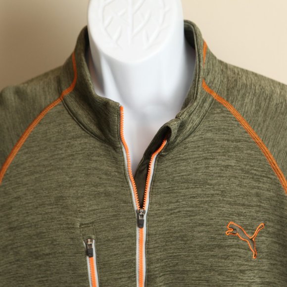 Puma Other - PUMA GOLF Men's green w/ orange trim 1/2 zip Jacket pullover 2XL XXL